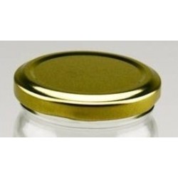 Pot verre 500g Bas par pack de 12 avec capsules or