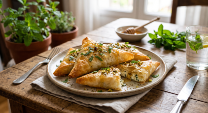 Recette Brick au chèvre, miel et menthe